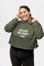 Diehard Dog Moms Club Supreme Crop Hoodie - Dogloverclothing.com