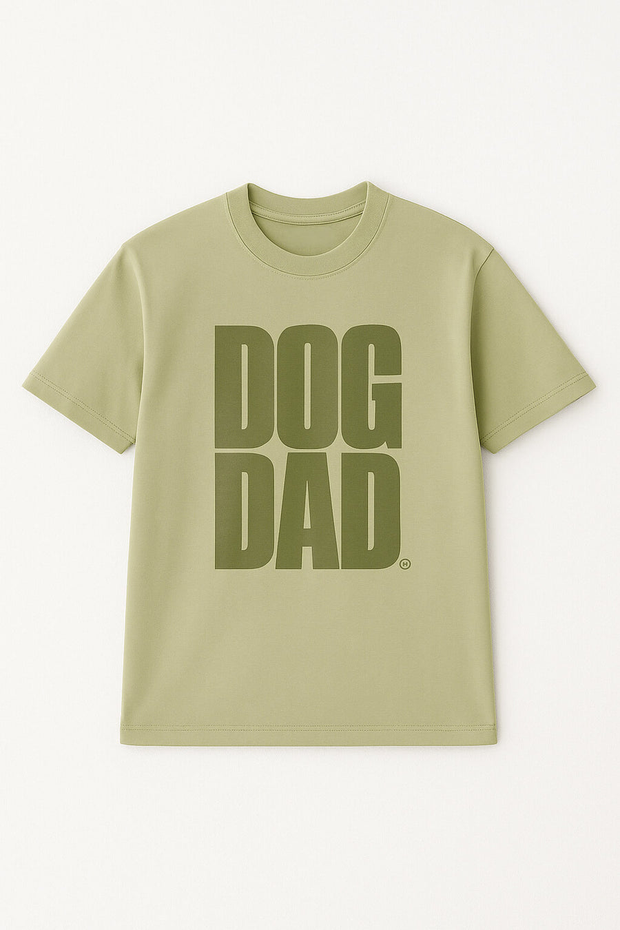 Olive Oversized Dog Dad T-Shirt from WOOF, front view