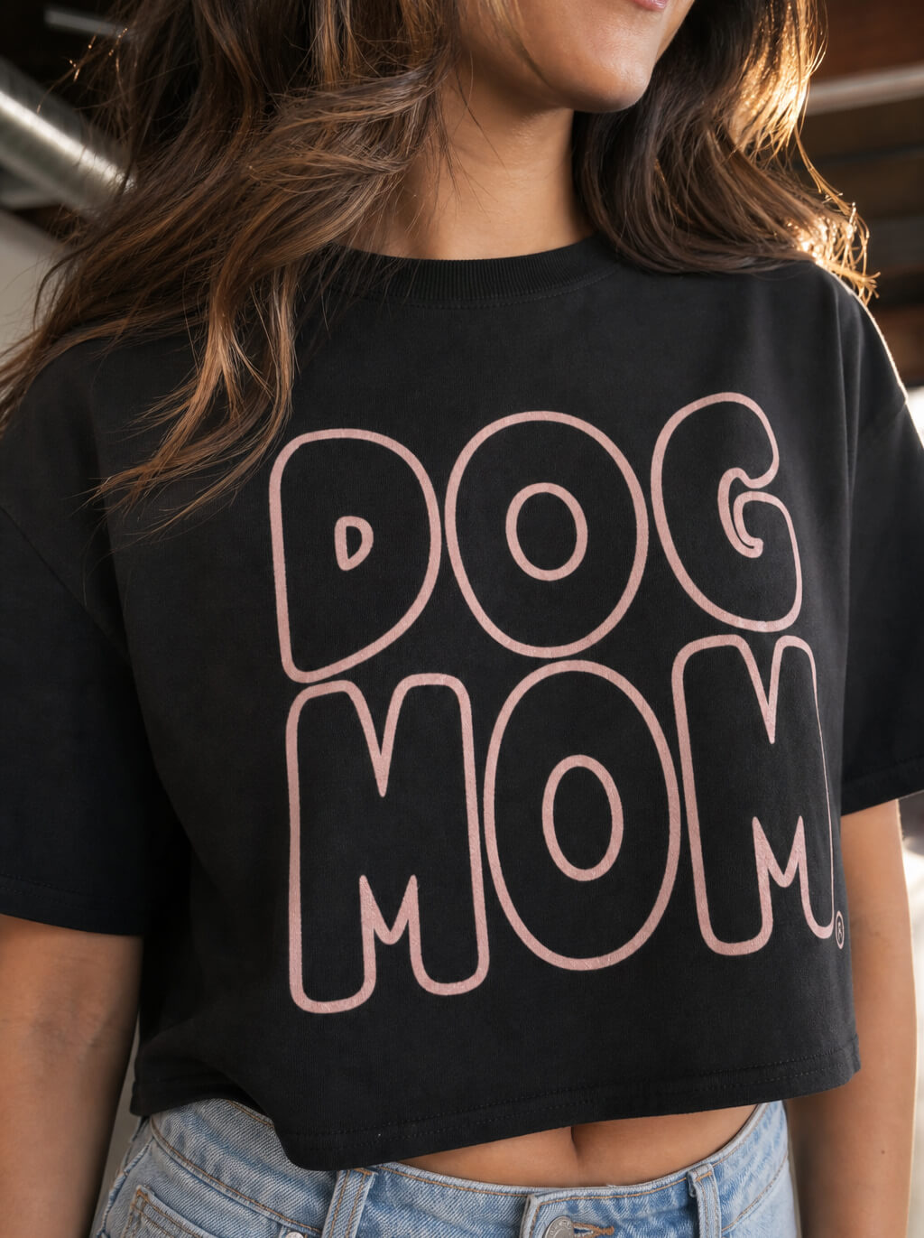 Oversized Dog Mom Crop Top