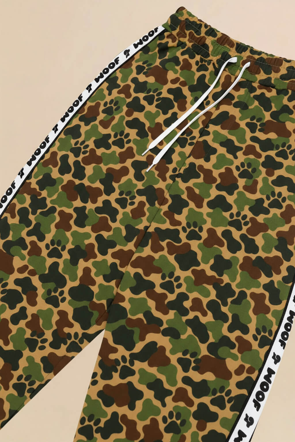 Camo Wide-Leg Unisex Paw Print Joggers