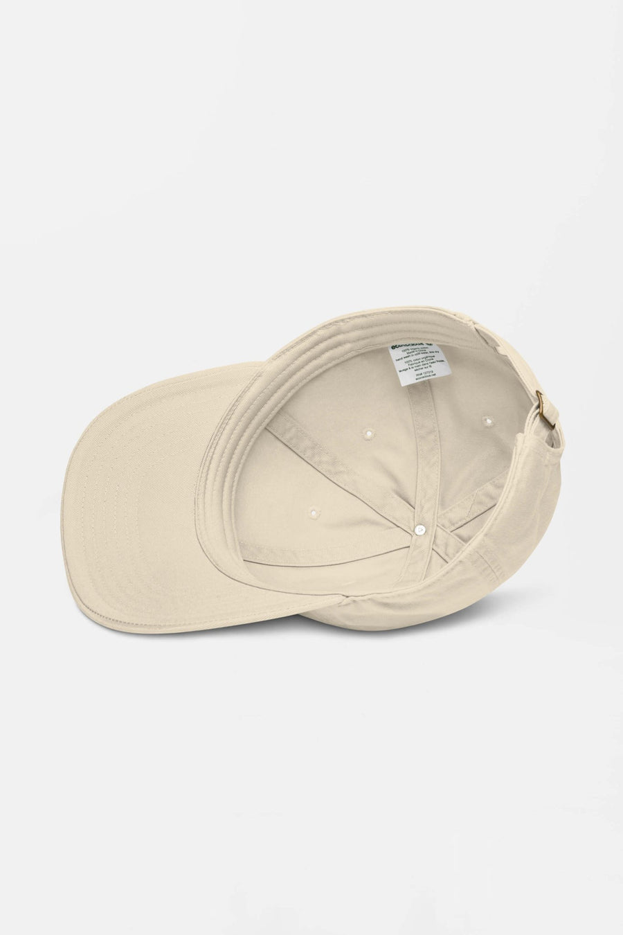 Side profile of the beige Corgi Fan Club cap from WOOF