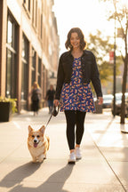Cute Corgi Floral Summer Dress