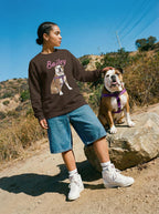 Custom Dog Illustration Unisex Sweatshirt