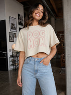 Oversized Dog Mom Crop Top