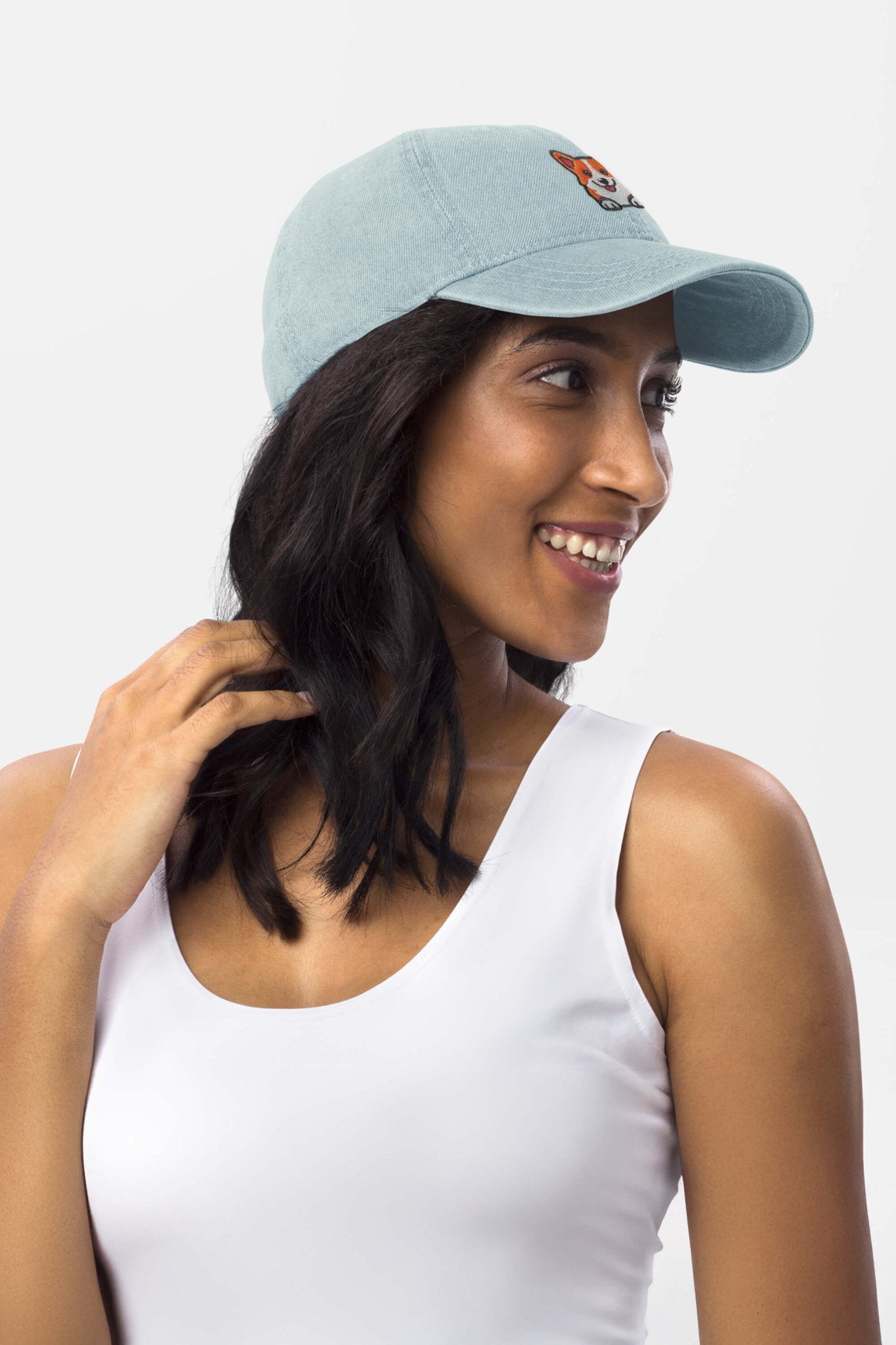 Premium Corgi Denim Cap.
