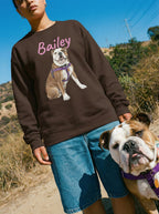 Custom Dog Illustration Unisex Sweatshirt
