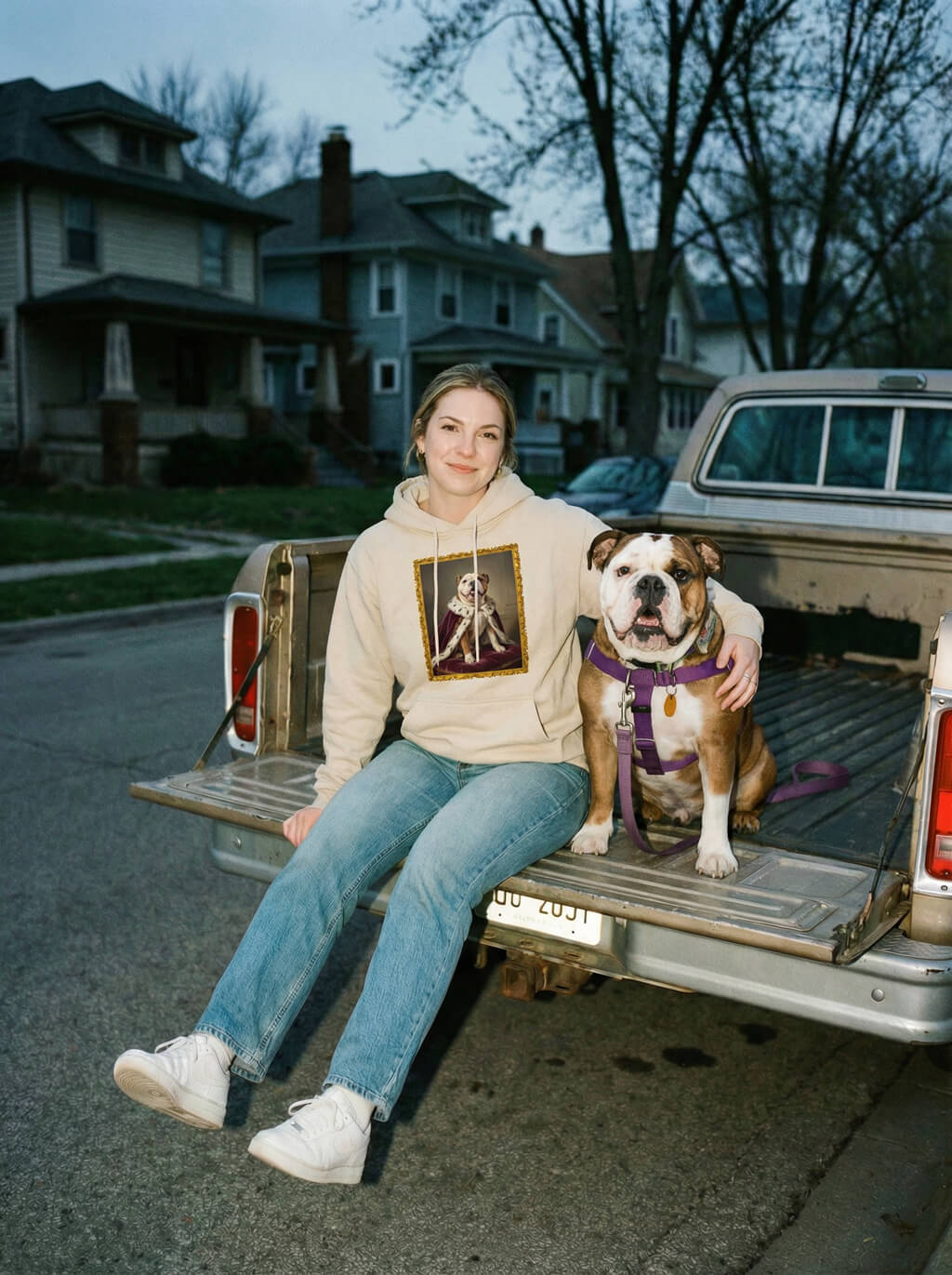 Custom Royal Dog Portrait Unisex Hoodie