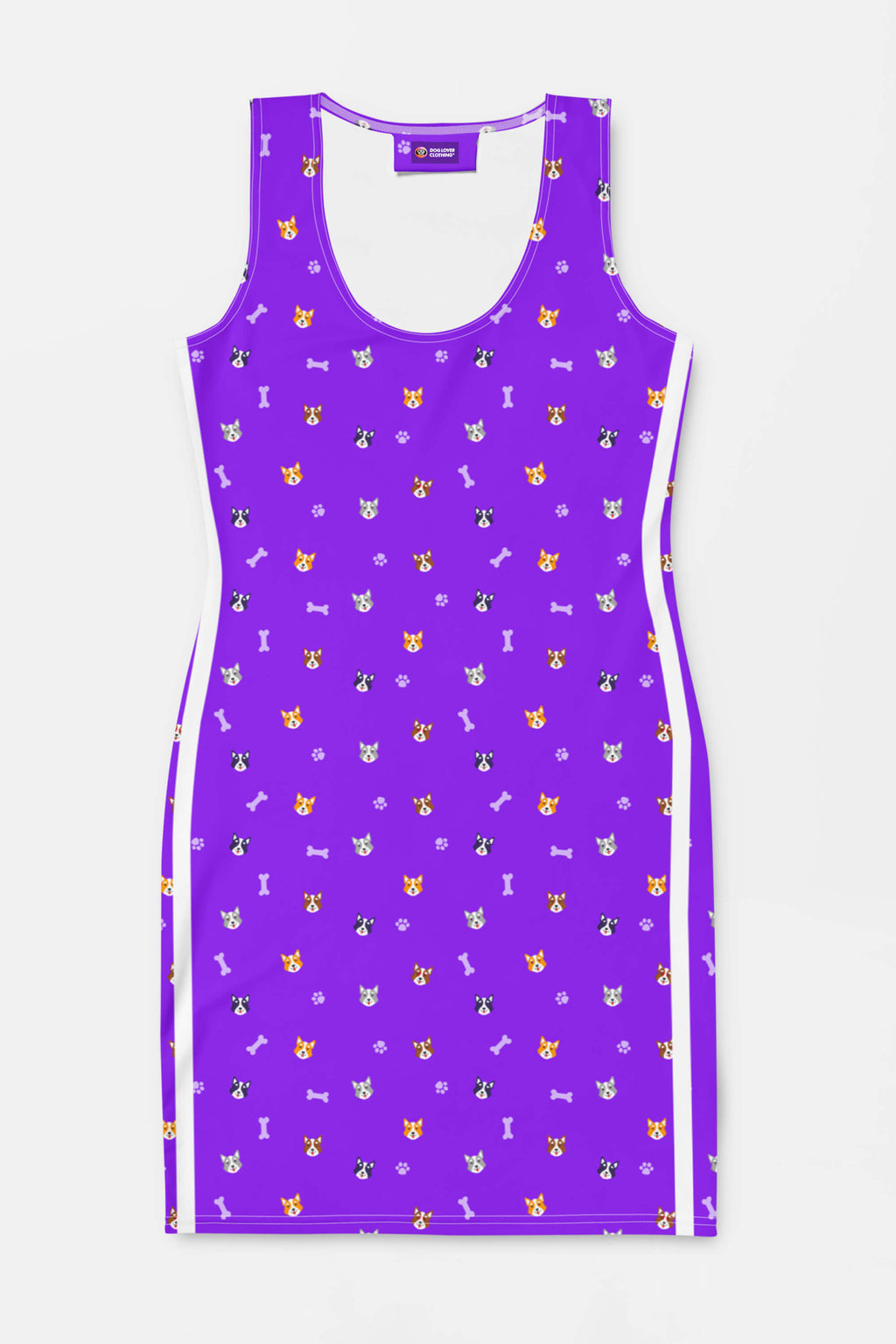 Violet Corgi Vibes Bodycon Dress - Dogloverclothing.com