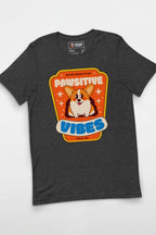 Pawsitive Vibes Corgi Premium T-Shirt - Dogloverclothing.com