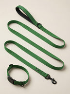 Deep Green Dog Collar & Leash Set