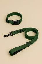 Deep Green Dog Collar & Leash Set - WOOF