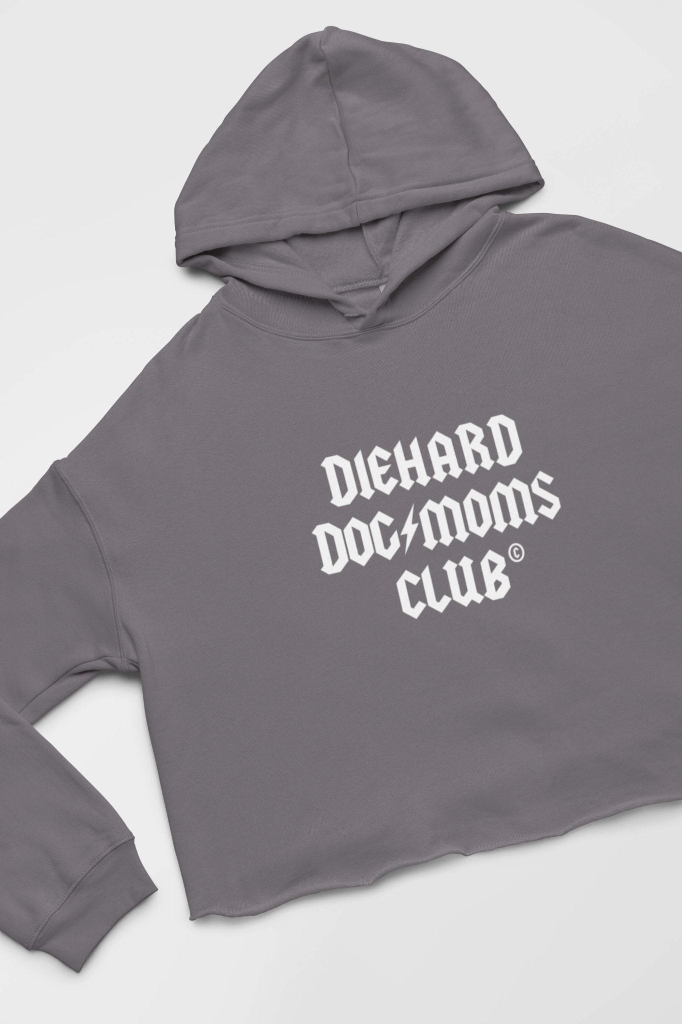 Diehard Dog Moms Club Supreme Crop Hoodie - Dogloverclothing.com