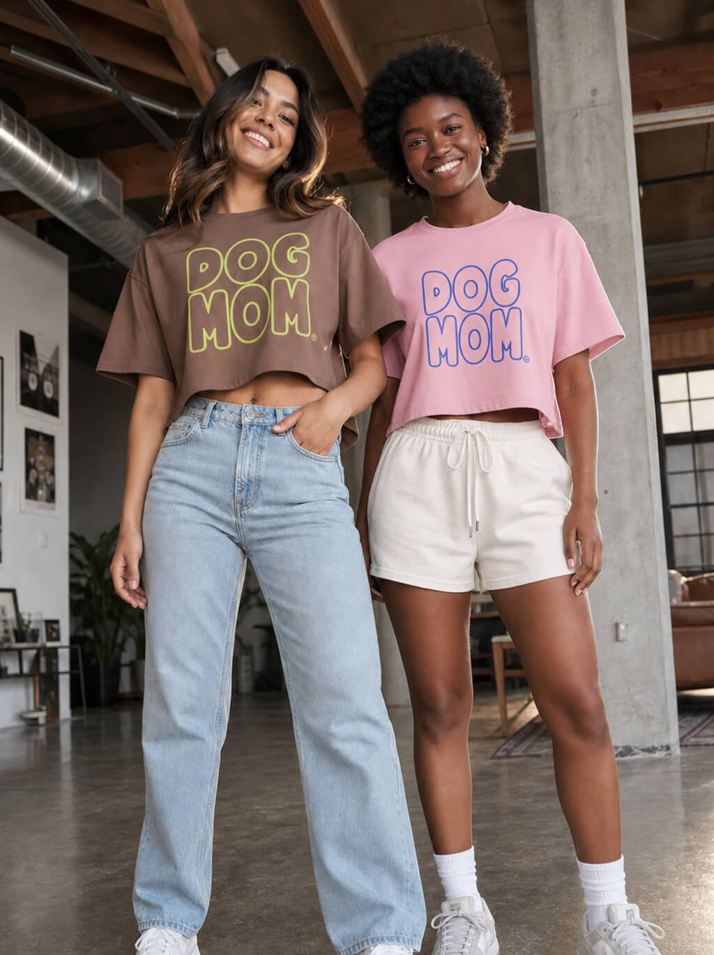 Oversized Dog Mom Crop Top