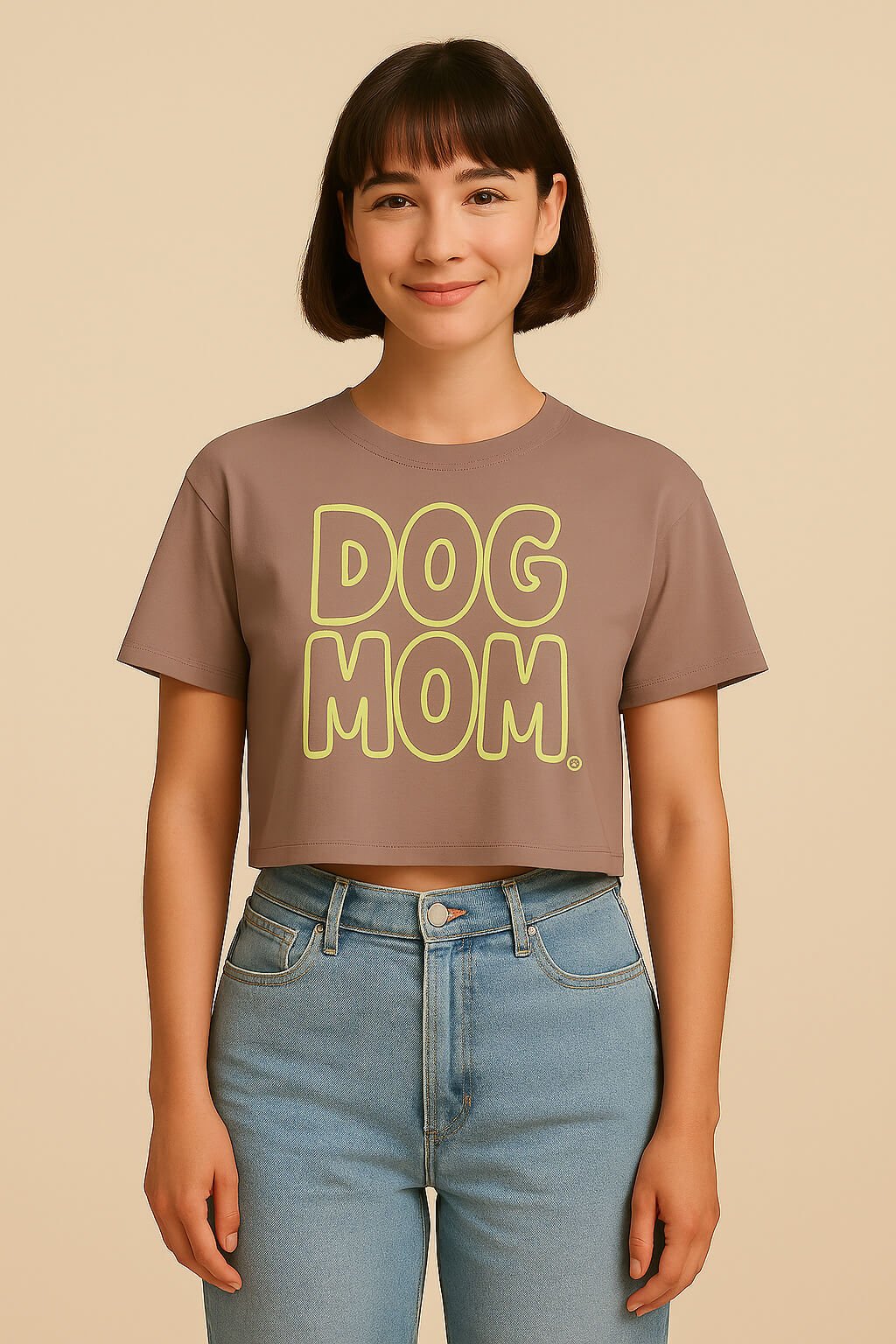 Oversized Dog Mom Crop Top.