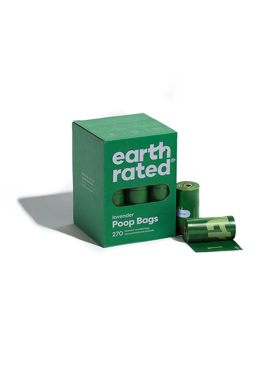 Earth Rated poop bags from WOOF, front of the pack