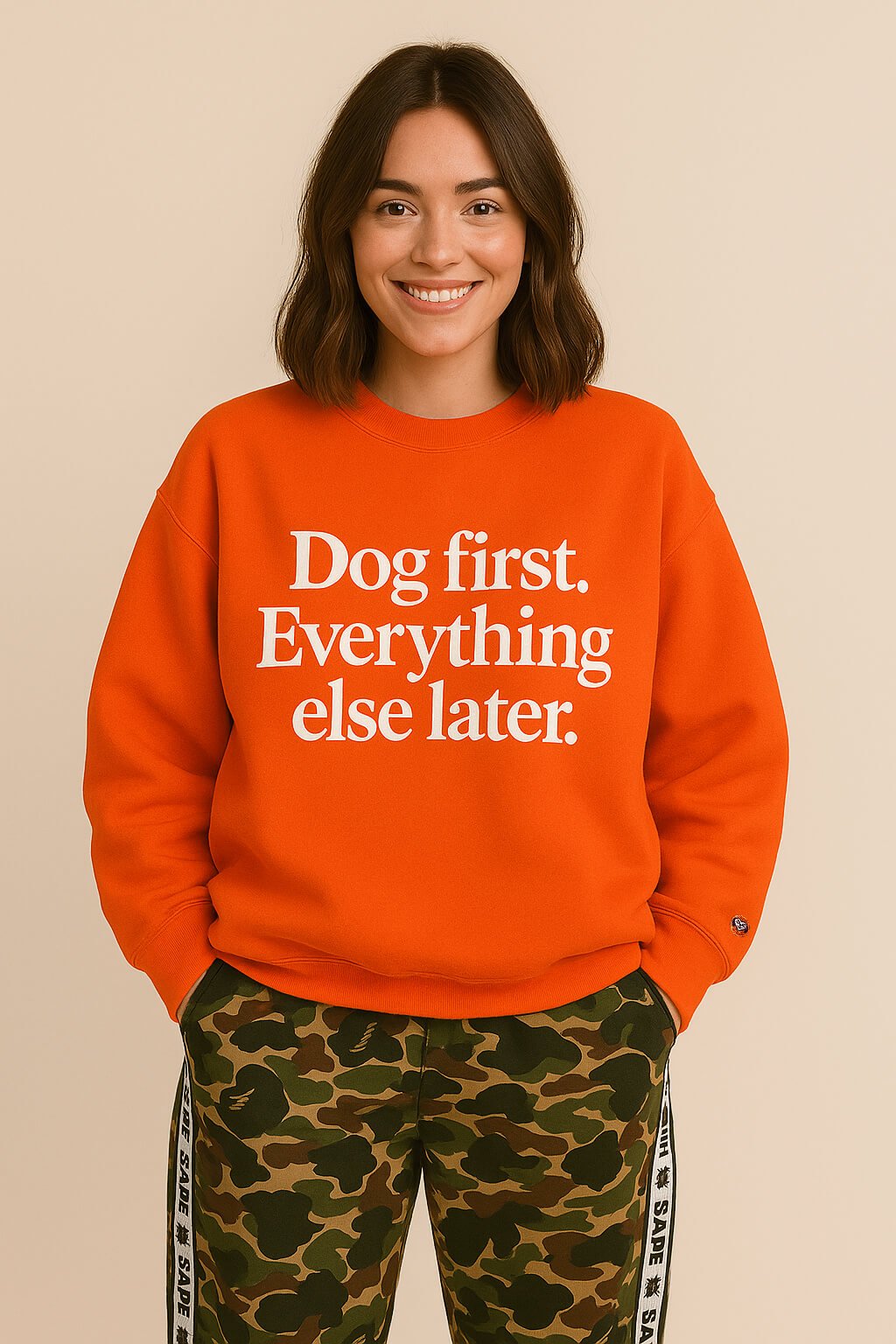 Funny Dog First Unisex Sweatshirt.