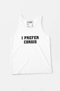 Iconic "I Prefer Corgis" Super Tank Top.