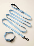Ice Blue Dog Collar & Leash Set