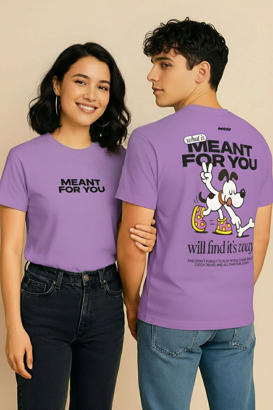 This Is Meant For You dog T-Shirt from WOOF shown front and back