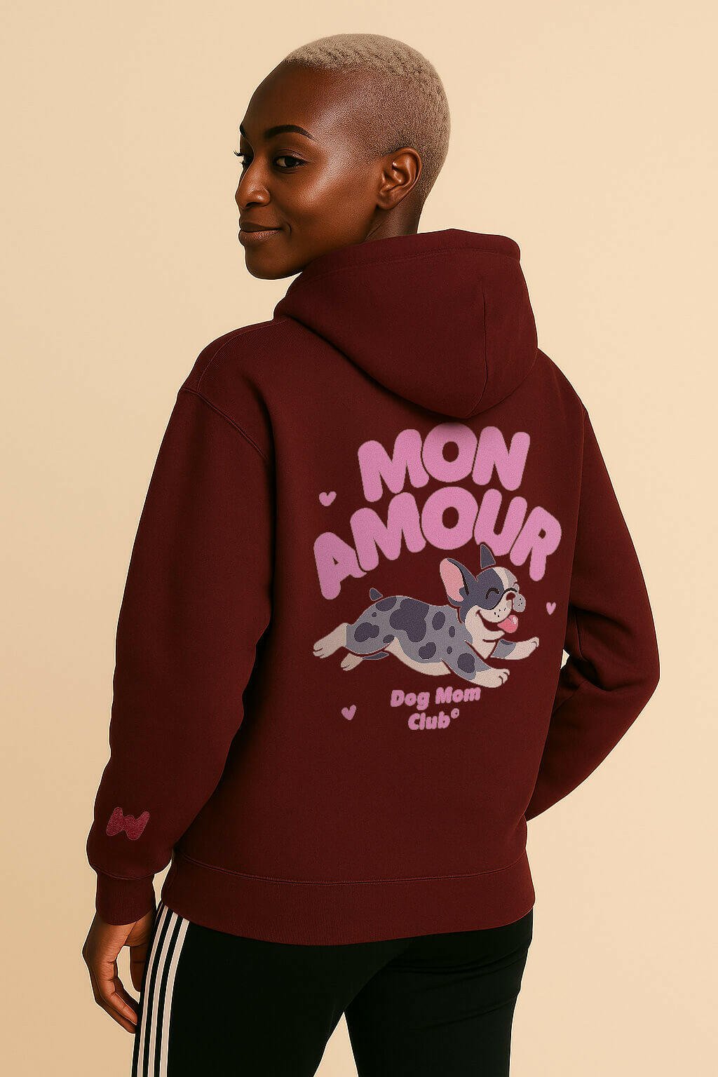Cute Mon Amour Frenchie Hoodie.