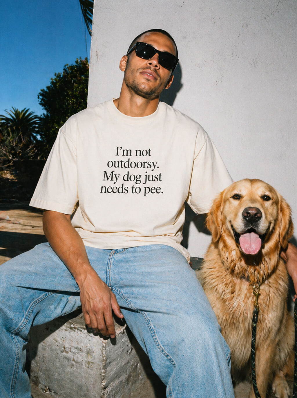 Funny Dog Heavyweight Unisex T-Shirt