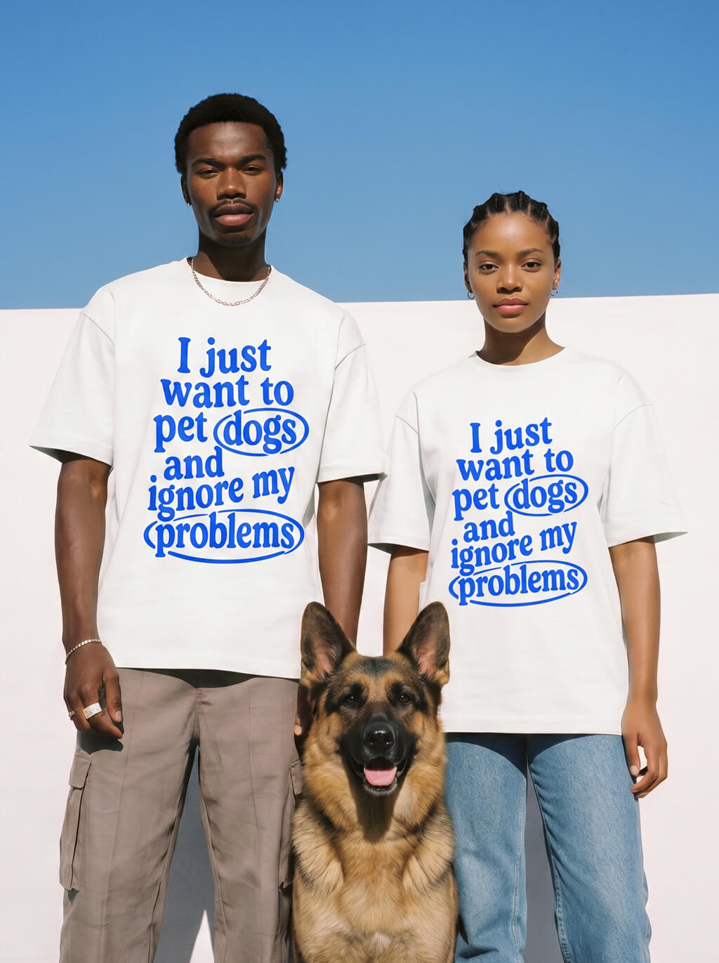 I Just Want To Pet Dogs Heavyweight T-Shirt
