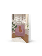 Front of the Roses Are Red dog Valentines card from WOOF