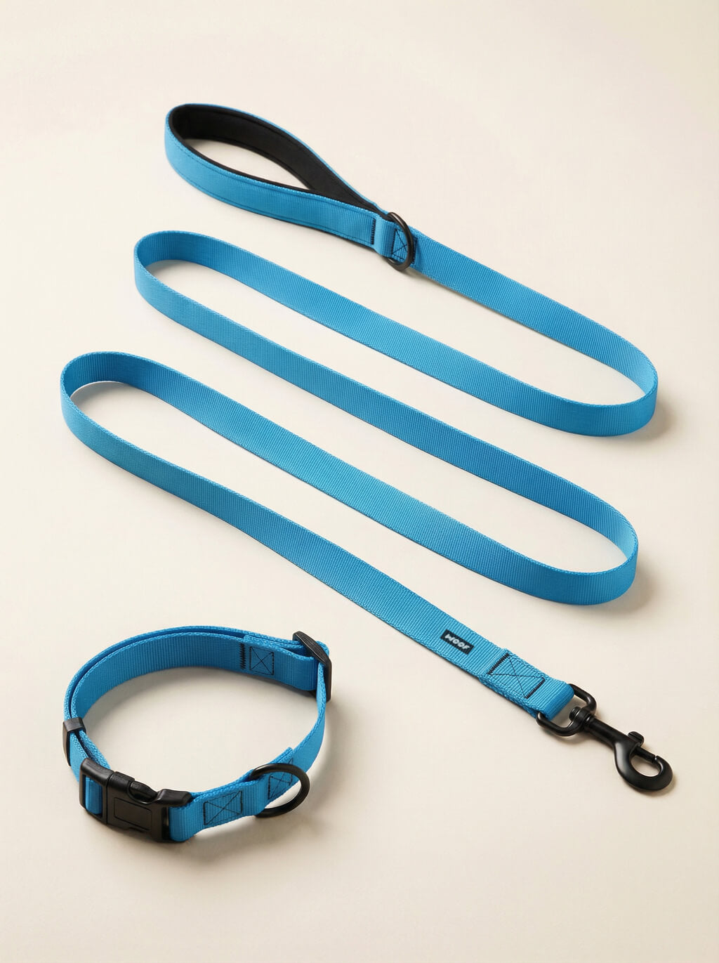 Sky Blue Dog Collar & Leash Set