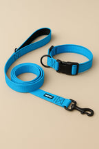 Sky Blue Dog Collar & Leash Set - WOOF