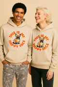 Funny This Is My Happy Face Unisex Frenchie Hoodie - WOOF