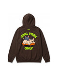 Back of the brown Chill Vibes Only French Bulldog Hoodie from WOOF