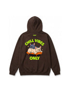Back of the brown Chill Vibes Only French Bulldog Hoodie from WOOF