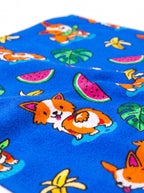 Tropical Corgi Beach Party Towel 30x60 in
