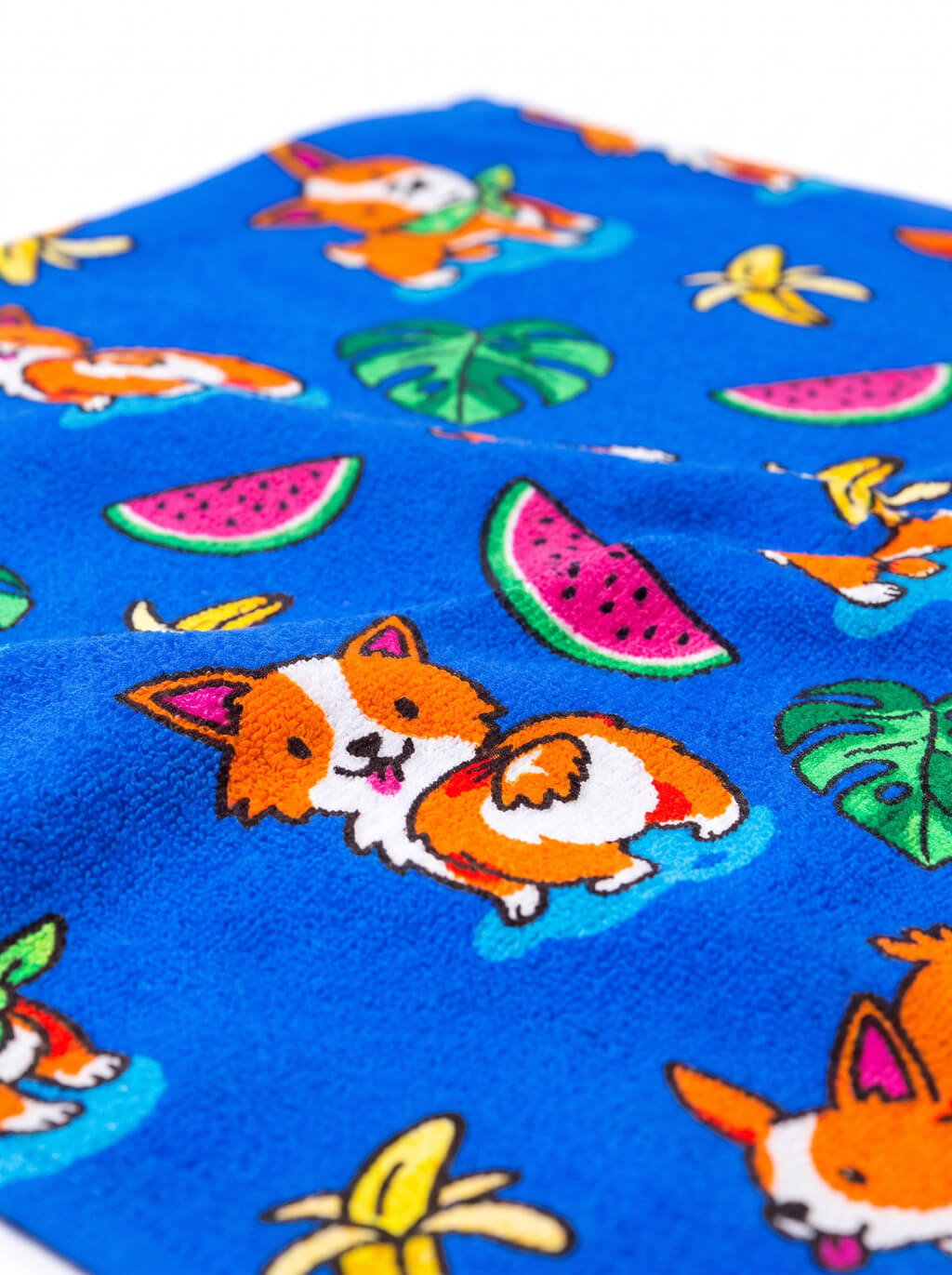 Tropical Corgi Beach Party Towel 30x60 in