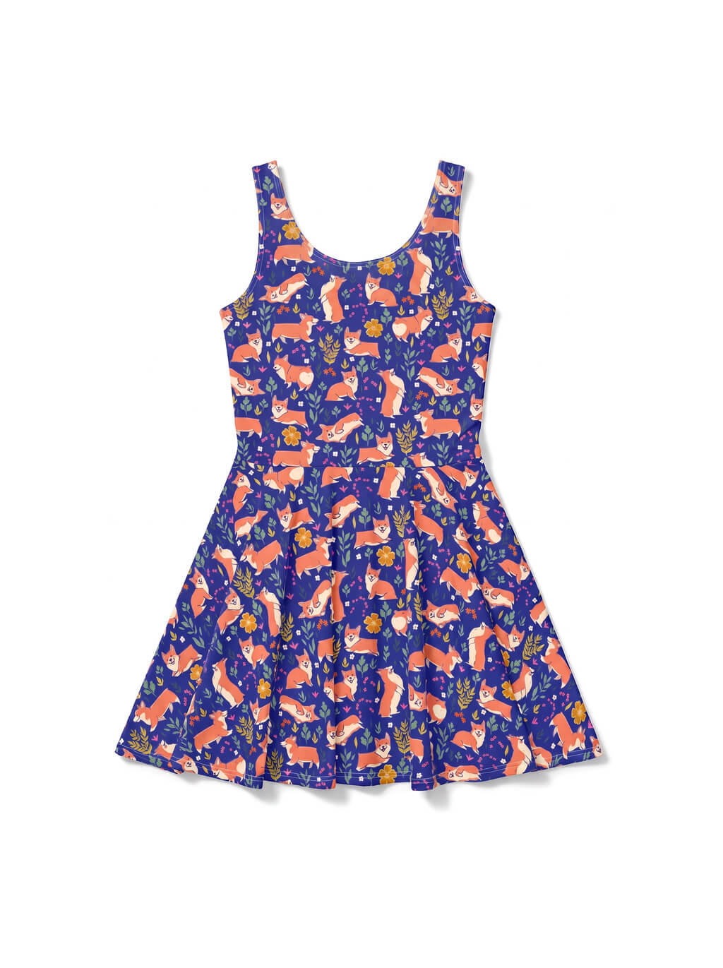 Corgi Floral Summer Dress