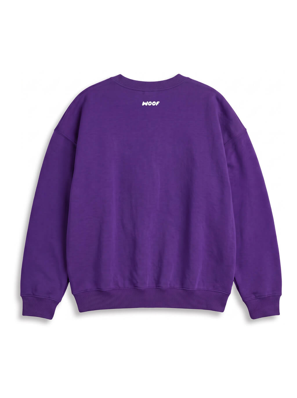 Back of the purple Custom Dog Illustration Sweatshirt from WOOF