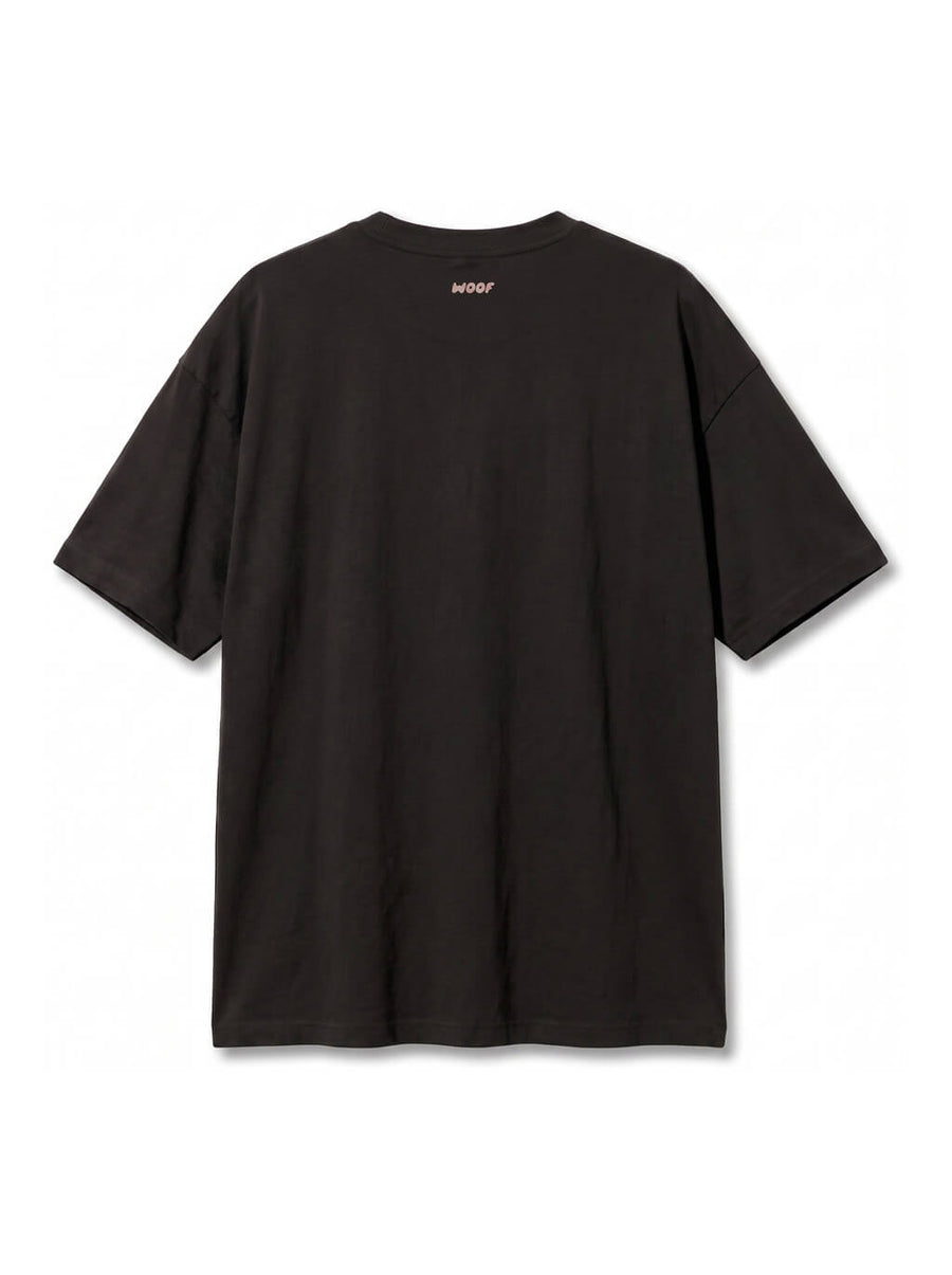 Back of the black Dog Dad T-Shirt from WOOF