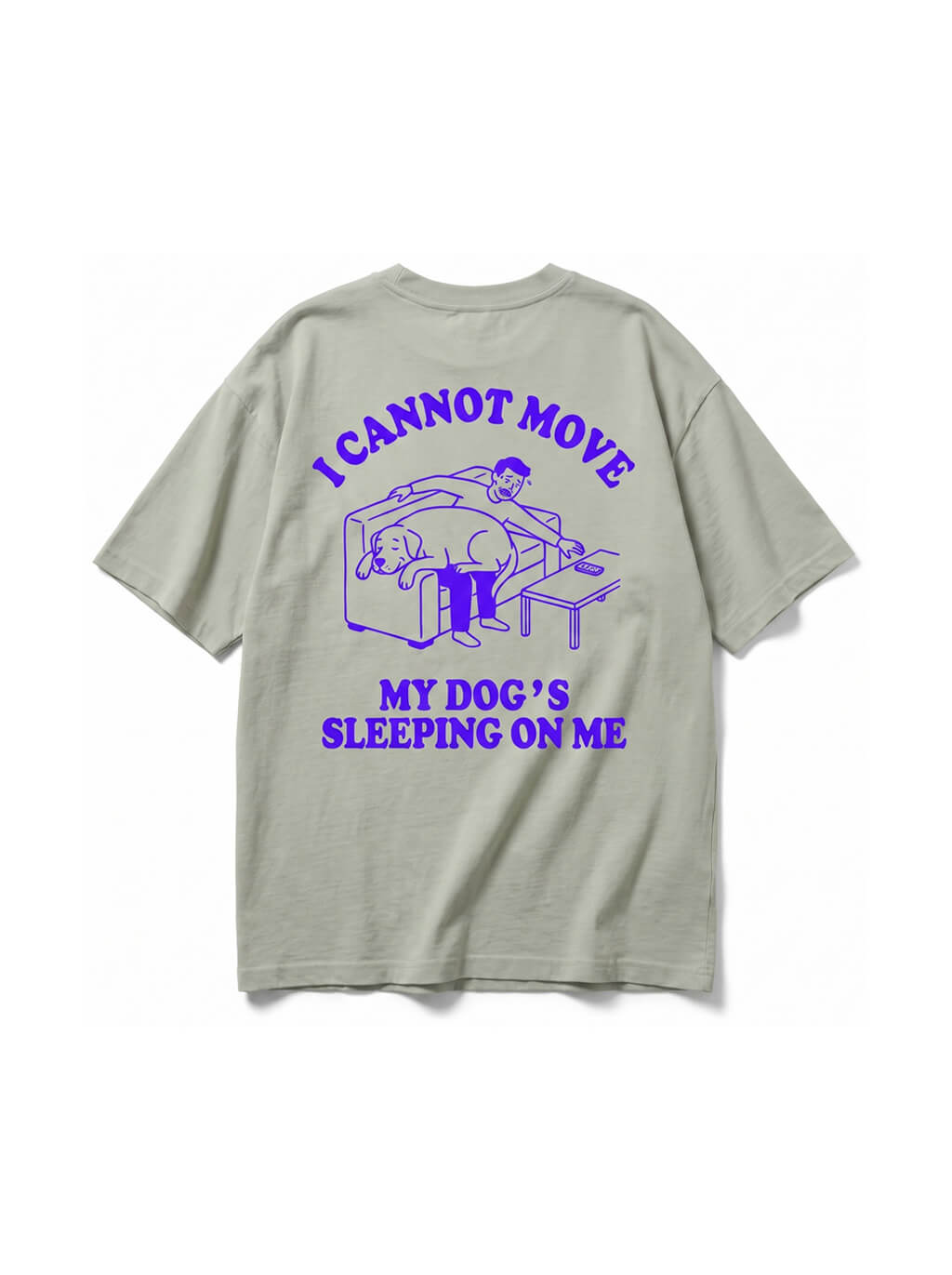 Back of the mint green Sleeping Dog T-Shirt from WOOF
