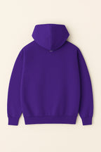 The Bold My Dog And I Talk Embroidered Hoodie by Dogloverclothing.com is shown laid flat, back facing up, on a light beige background. This hoodie features long sleeves, a hood, premium fabric, and no visible designs or logos.