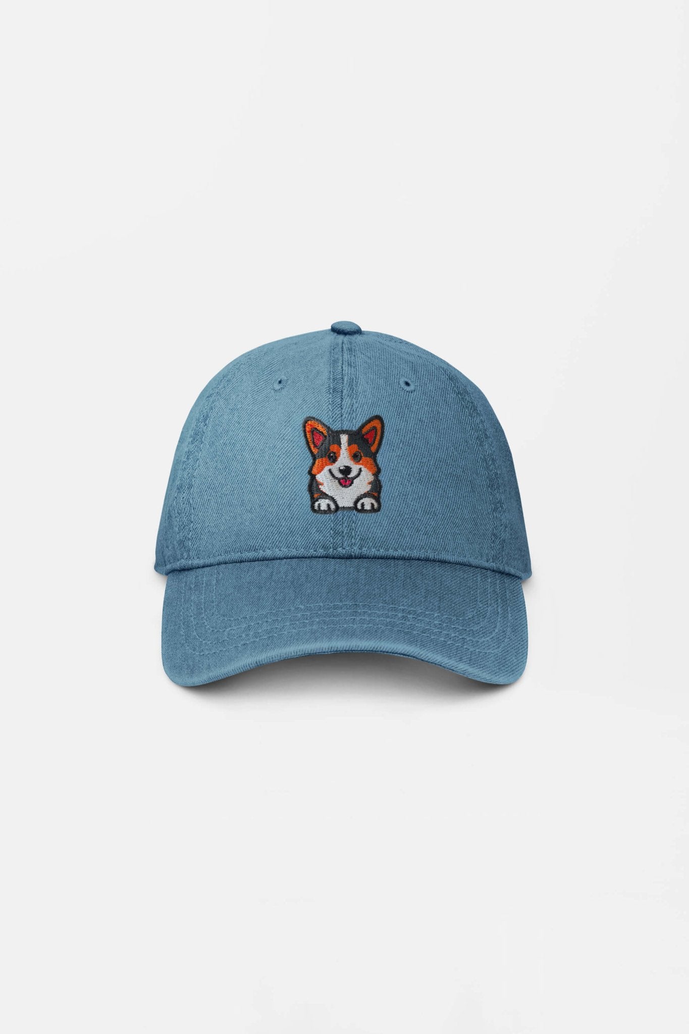 Premium Tricolor Corgi Denim Cap - Dogloverclothing.com