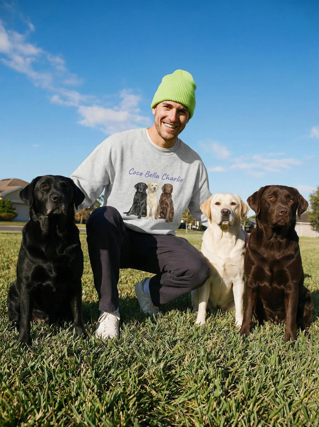 Custom Dog Illustration Unisex Sweatshirt