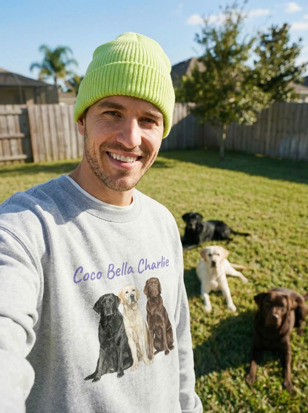Custom Dog Illustration Unisex Sweatshirt