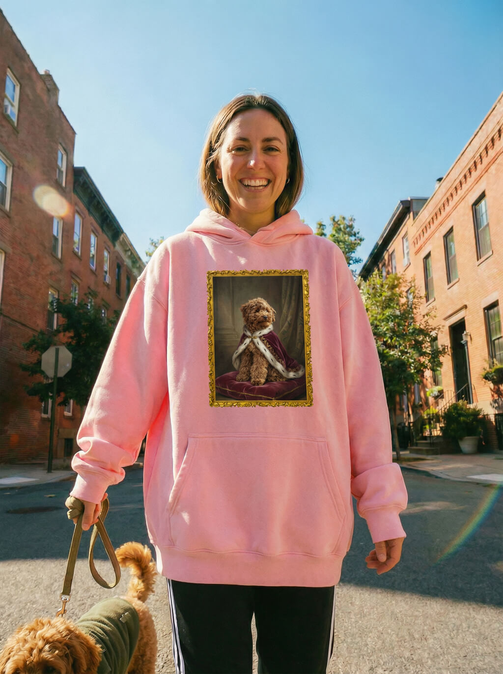 Custom Royal Dog Portrait Unisex Hoodie