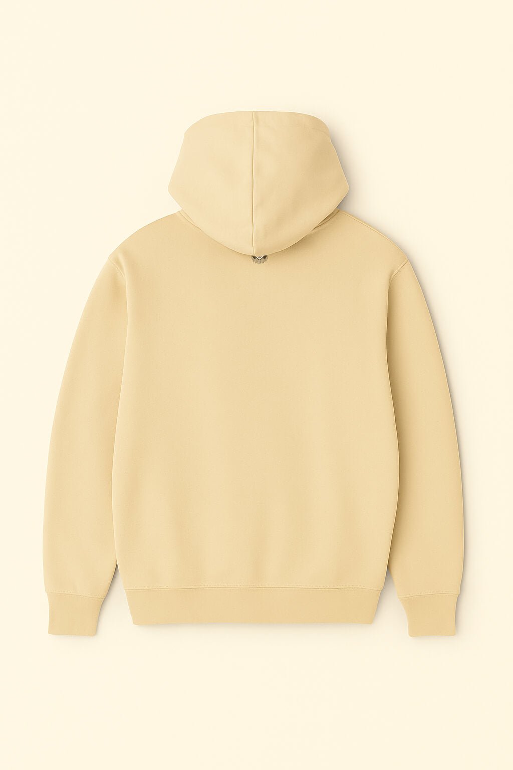 The Bold My Dog And I Talk Embroidered Hoodie by Dogloverclothing.com features a classic fit, long sleeves, and a hood in light beige, shown laid flat on a matching background for maximum comfort.