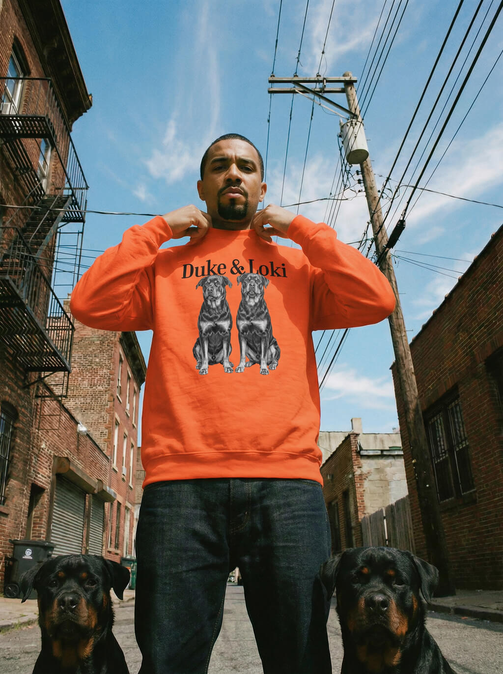 Custom Dog Sketch Unisex Sweatshirt