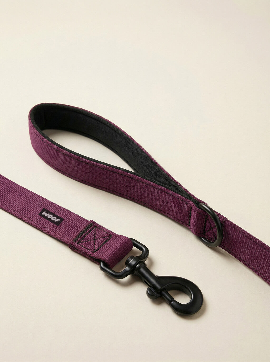 Burgundy Dog Collar & Leash Set