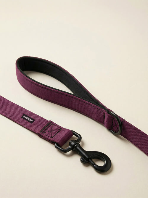 Burgundy Lightweight Dog Collar & Leash Set