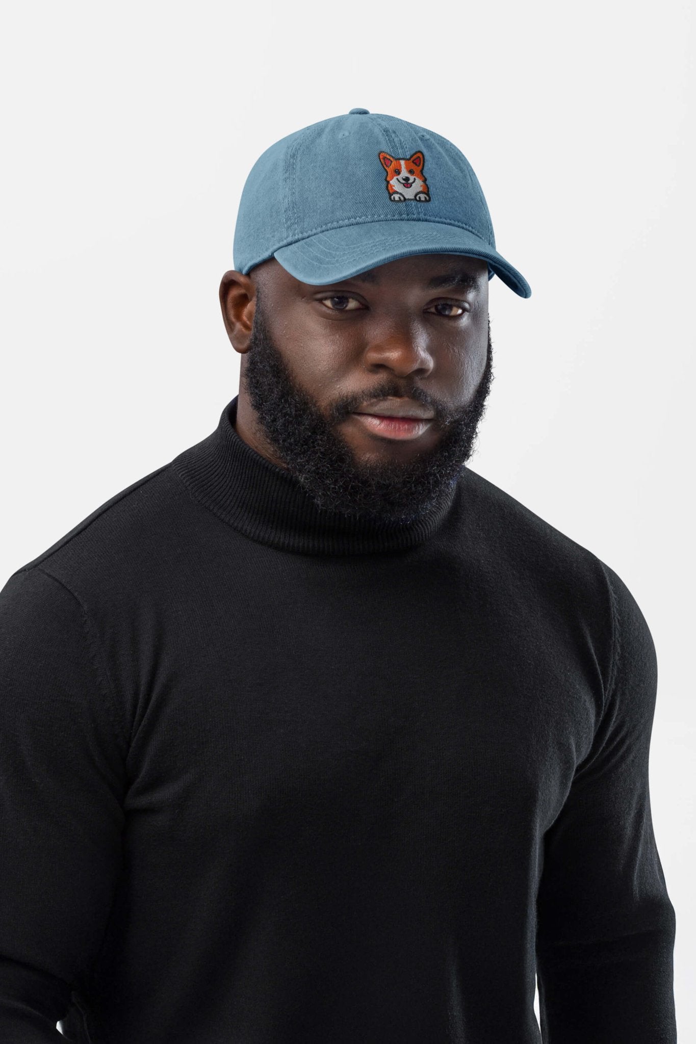 Premium Corgi Denim Cap.