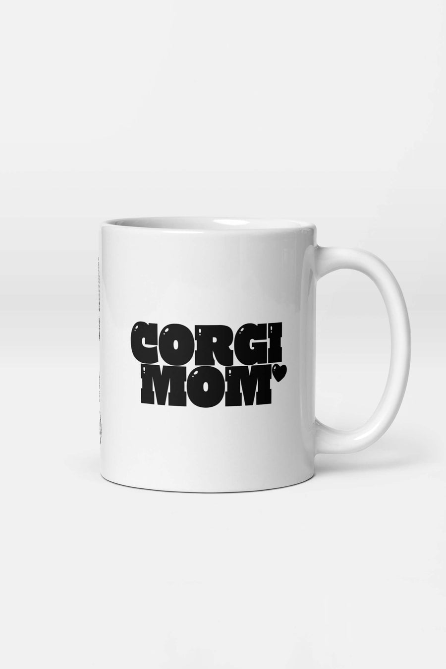 Corgi Mom Mug from WOOF on a plain background, front view