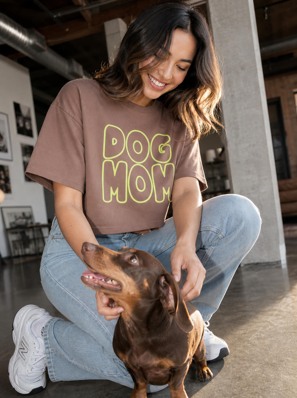 Oversized Dog Mom Crop Top